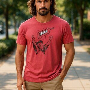 VINTAGE CONVERSE Crazy Wizard Short Sleeve Graphic Tee L RARE Keyboard Guitorg